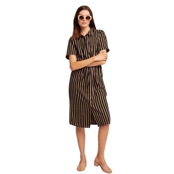 Knot Sisters from Anthropologie Striped Midi Dress Size M - Picture 2 of 8